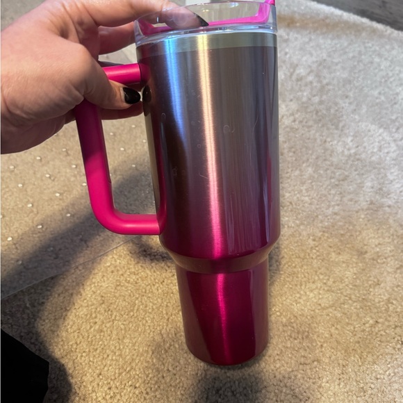 Stanley Pink and Purple Tumbler with Handle - Picture 3 of 3